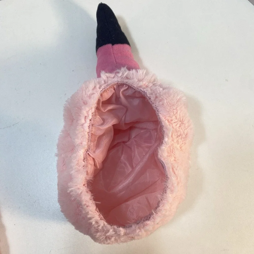 Target Flamingo Costume Infant 0-6M Pink Plush Faux Fur 3 Piece Set - Picture 3 of 13